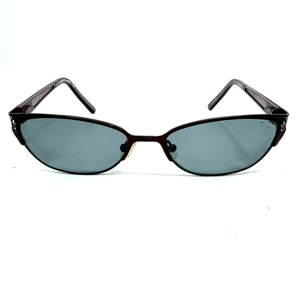 Saks Fifth Avenue Saks 272 0ESK Sunglasses Full Rim Oval Black Purple H10579